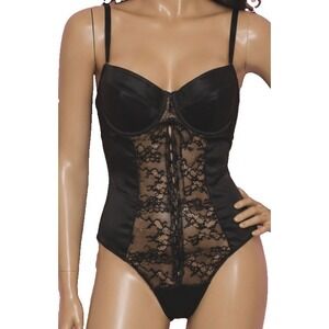 Adore Me  Bodysuit Size 36DD  Jet Blac